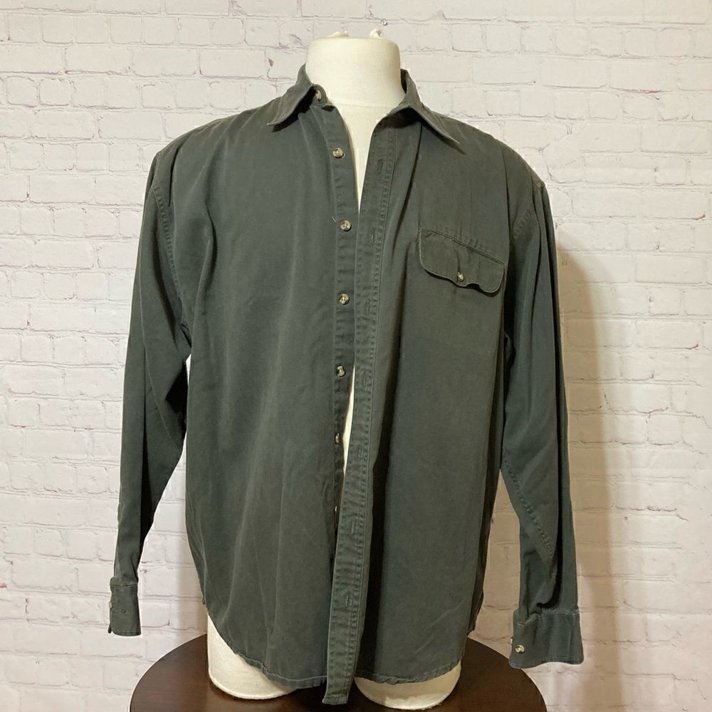 LEE green button down long sleeve shirt XL GUC - Picture 1 of 8